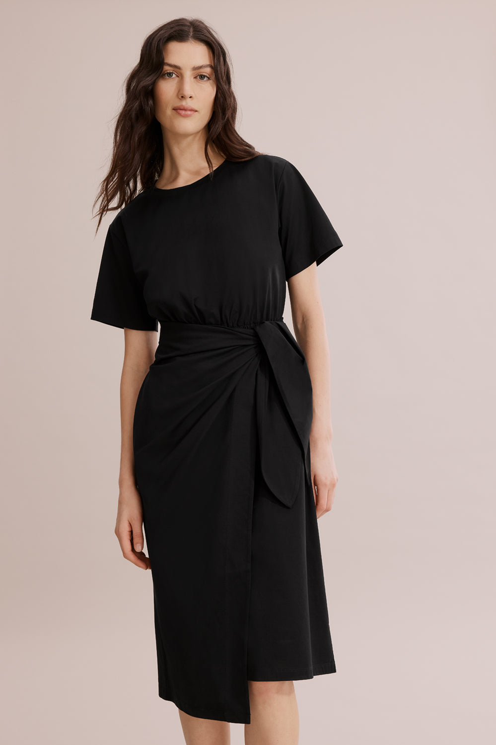 Wrap Front T-Shirt Dress