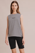 Cotton Stripe Embossed Tank