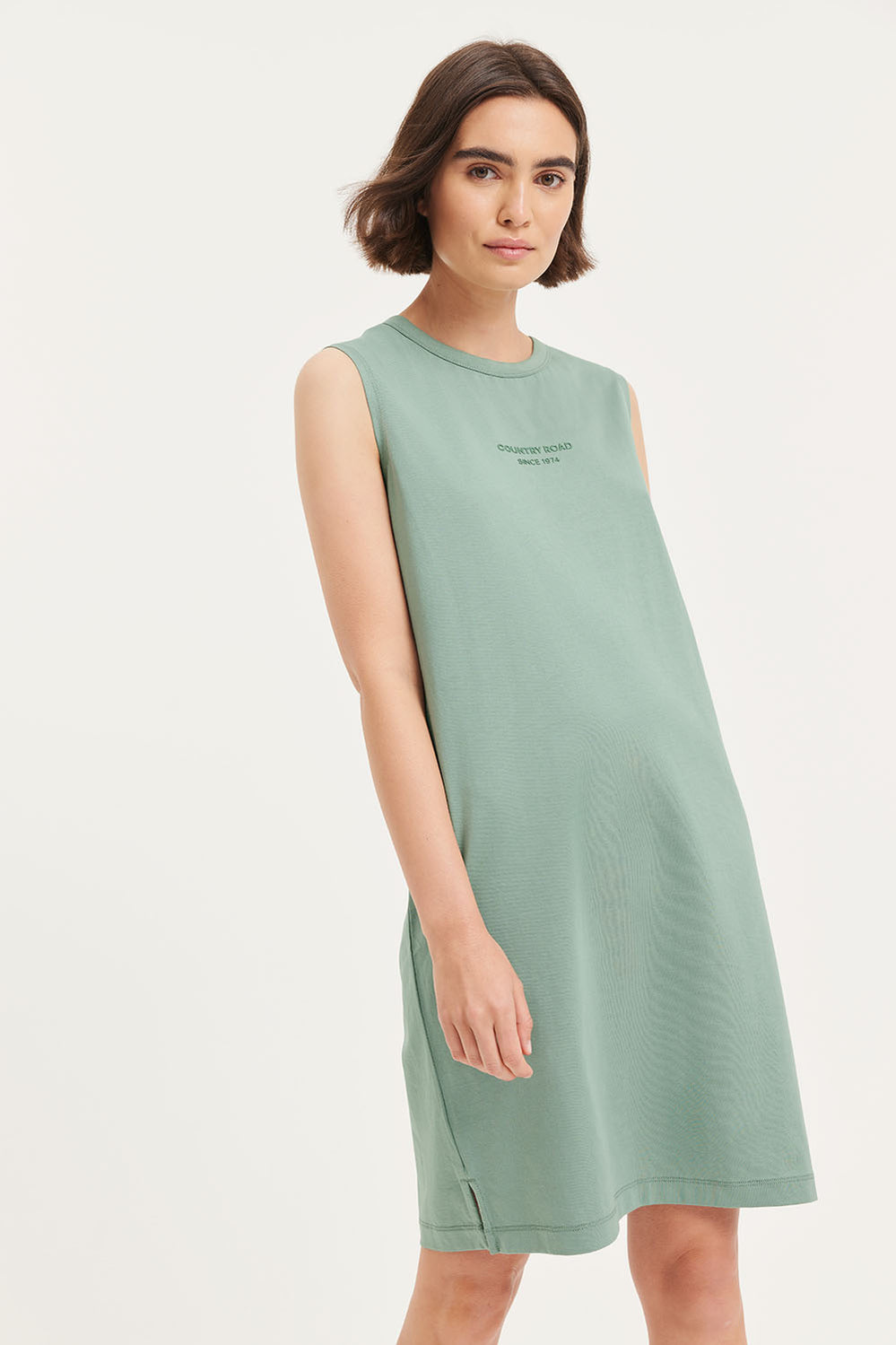 Cotton Modern Logo Tank Dress