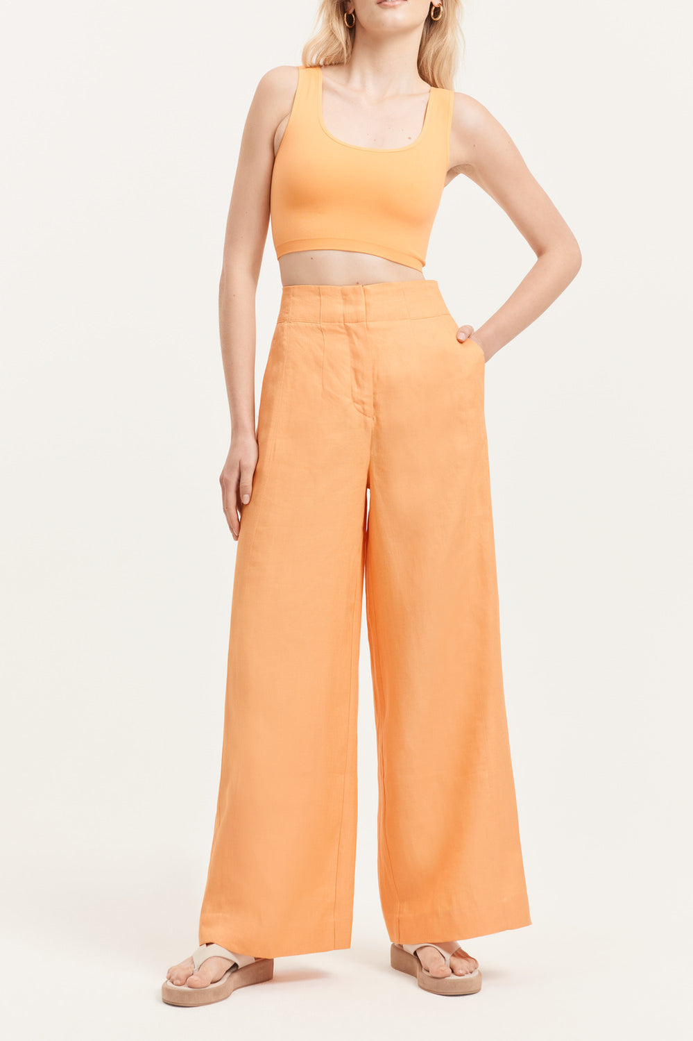 Linen Wide Leg Pant