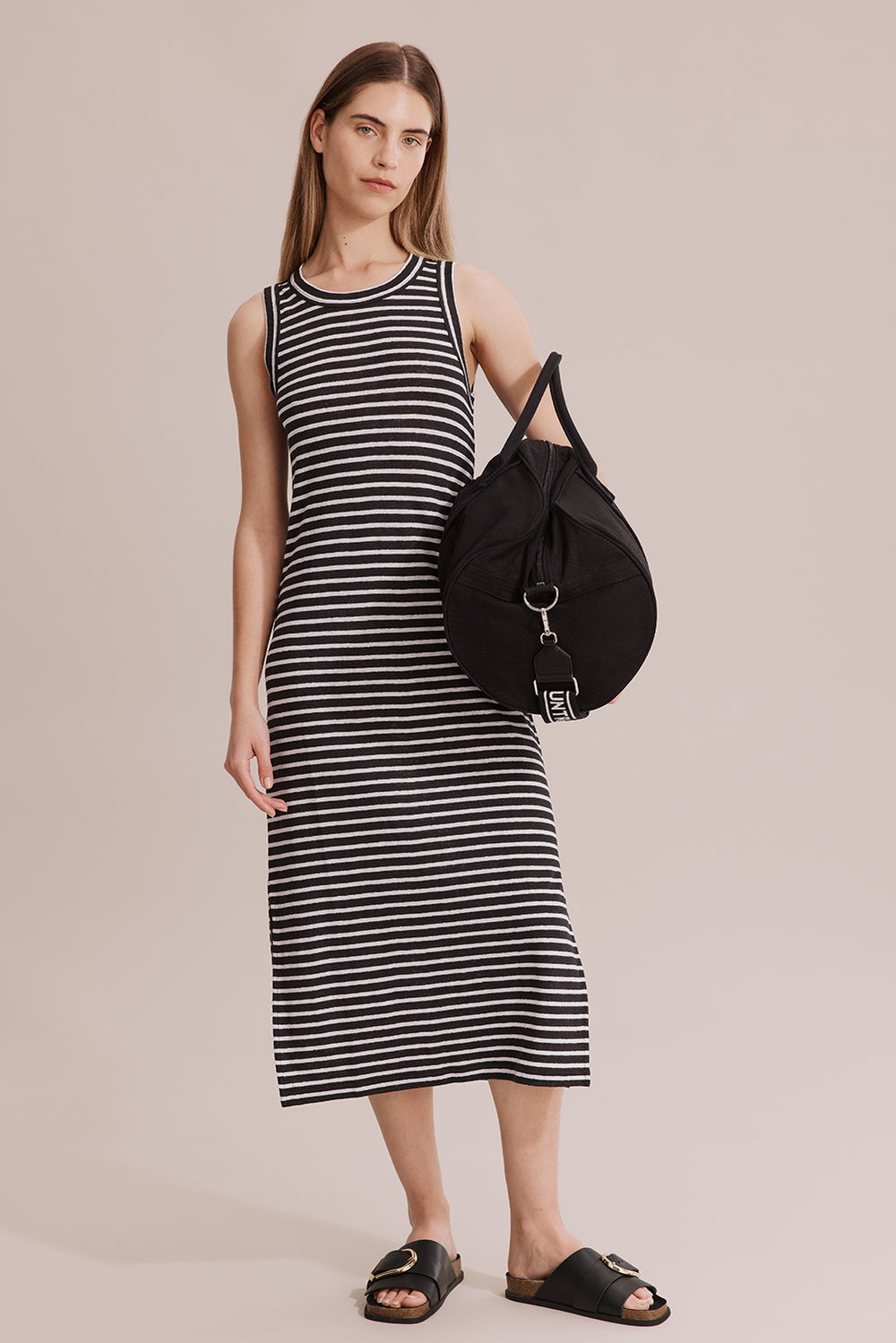 Stripe Linen Jersey Dress