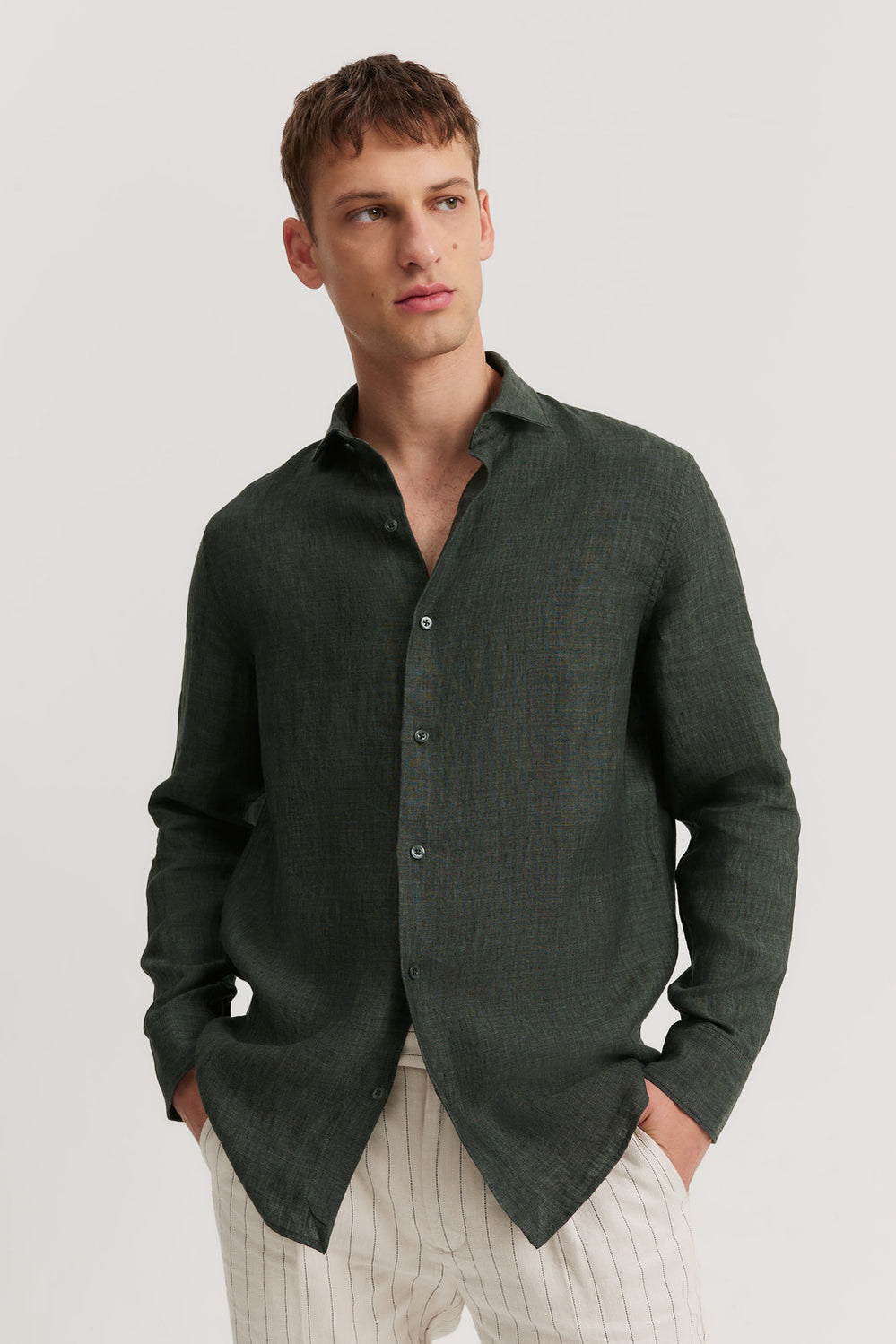 Tailored Fit Delave Linen Shirt