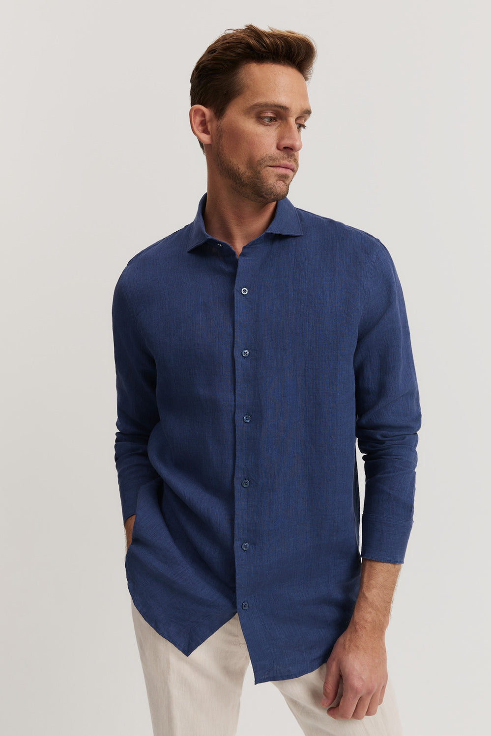 Tailored Fit Delave Linen Shirt
