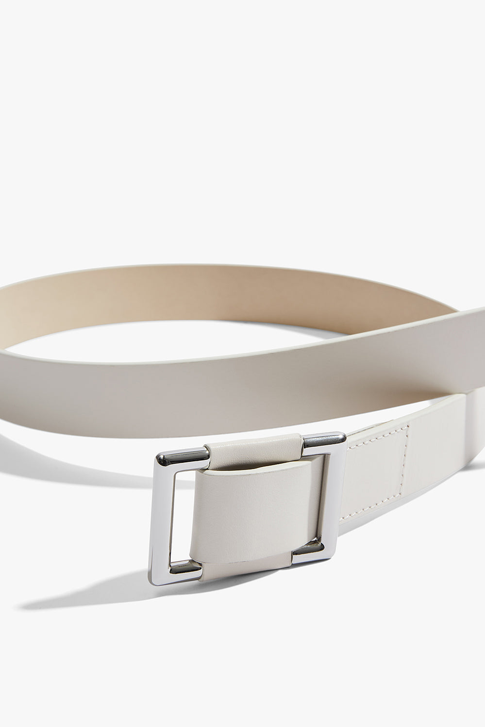 Square Detail Leather Belt
