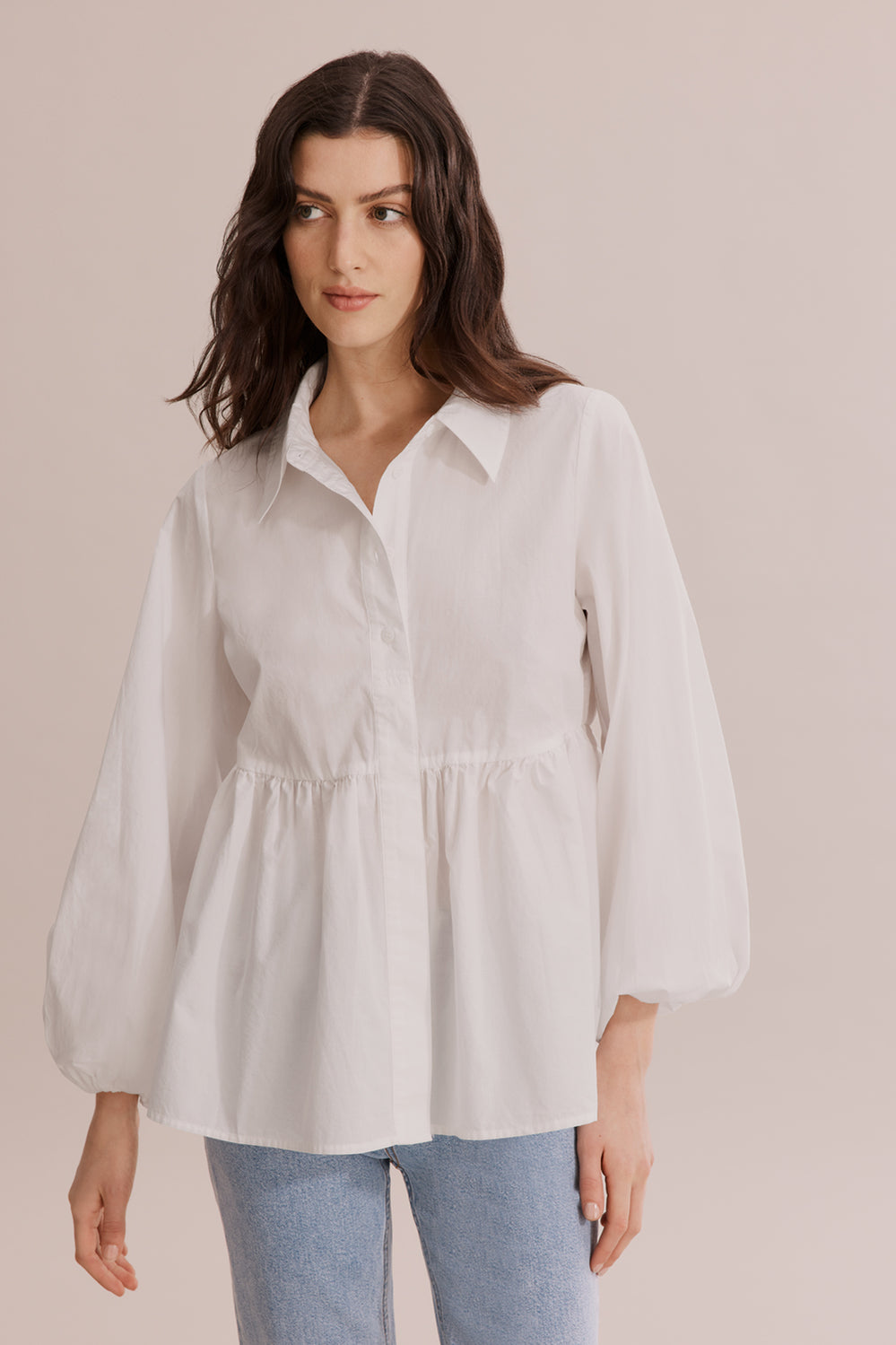 Cotton Frill Hem Popover