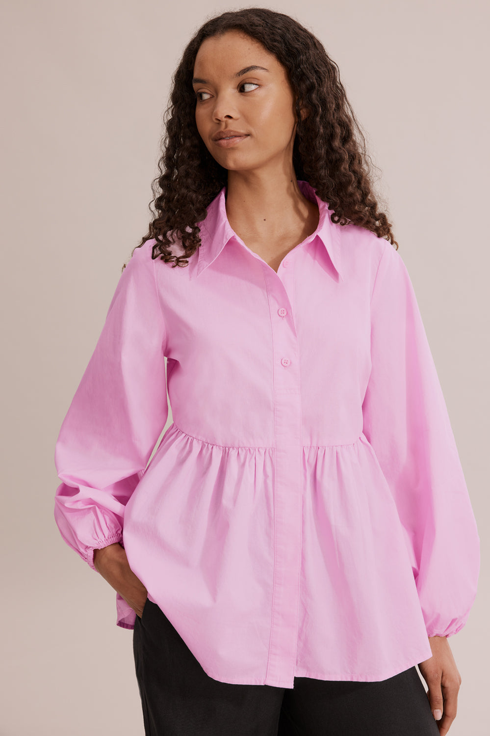 Cotton Frill Hem Popover