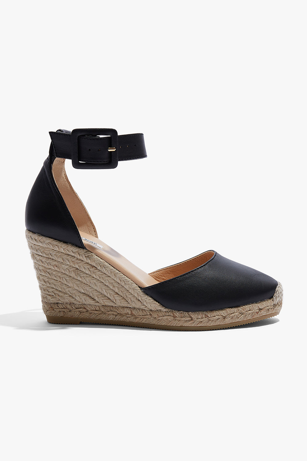 Carolina Leather Espadrille Wedge