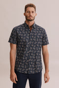Tailored Fit Coral Print Shirt