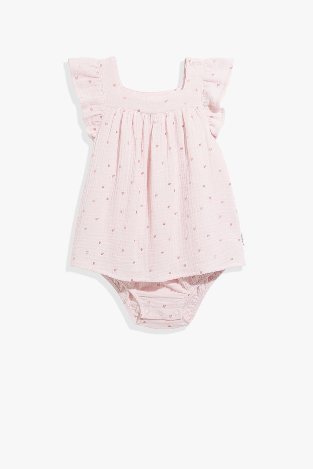 Cotton Heart Crinkle Romper