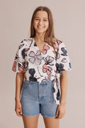 Teen Floral Tie Shirt