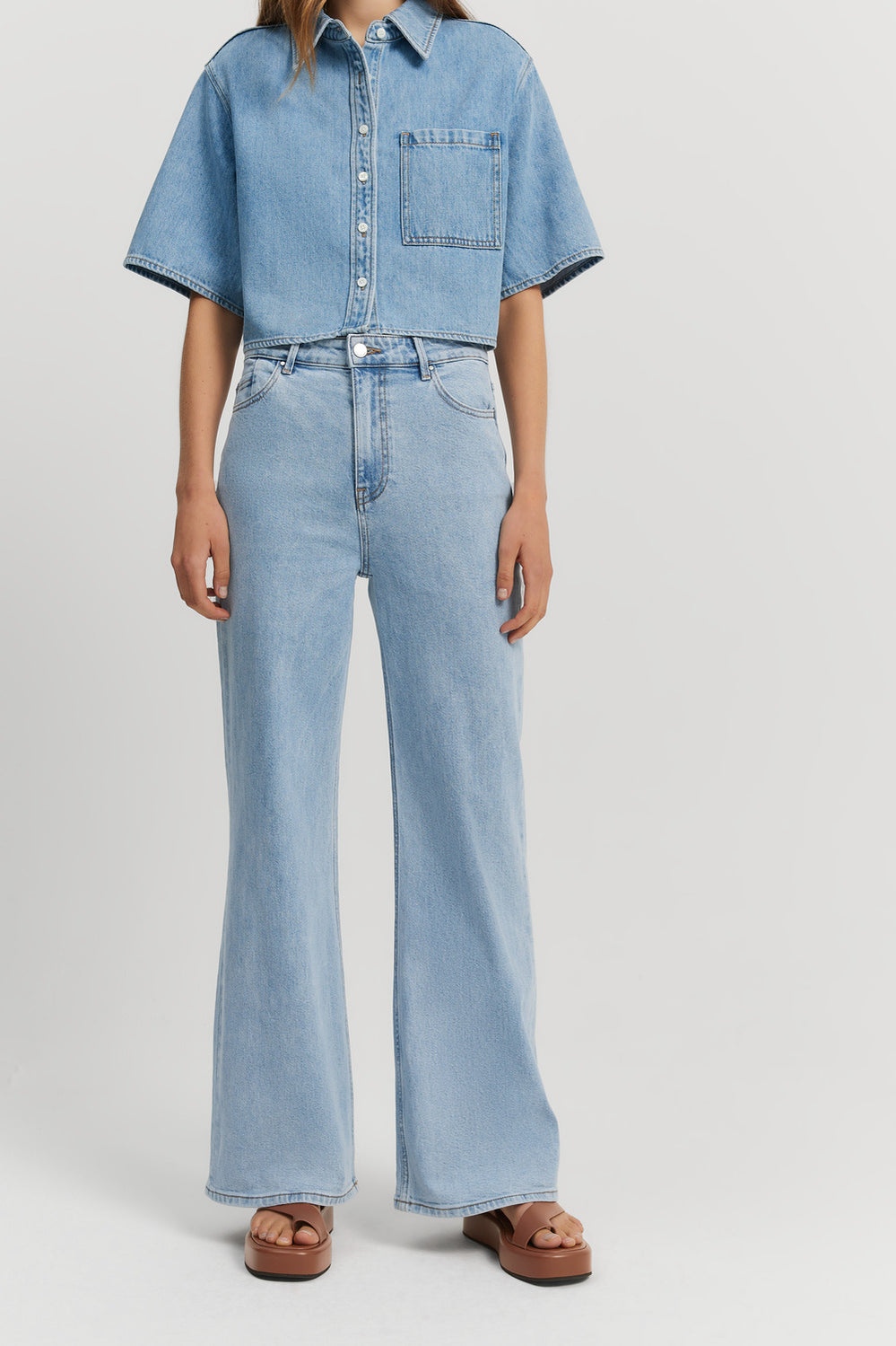 Cotton Super High Wide Jean