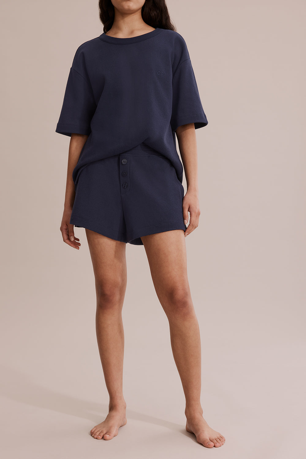 Waffle Button Short