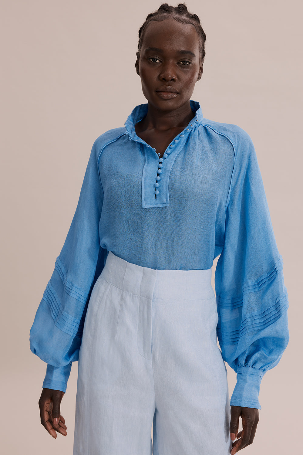 Pleat Panel Blouse