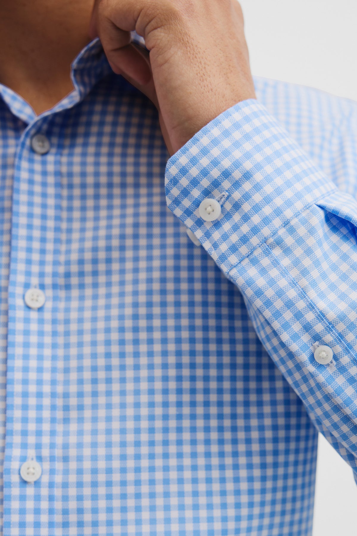 Slim Fit Gingham Travel Shirt