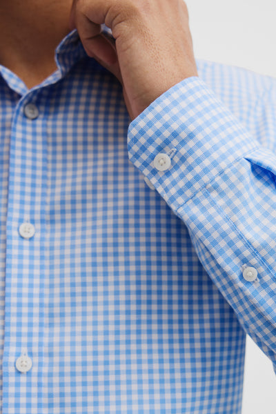 Slim Fit Gingham Travel Shirt