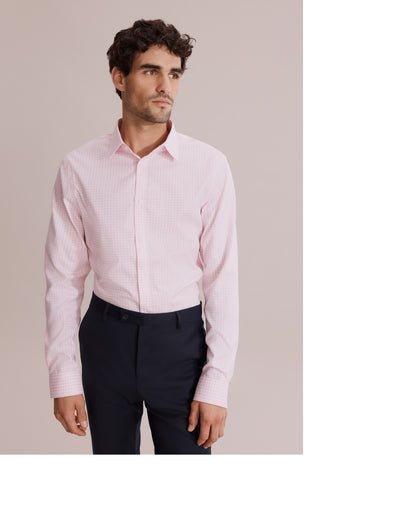 Slim Fit Gingham Travel Shirt