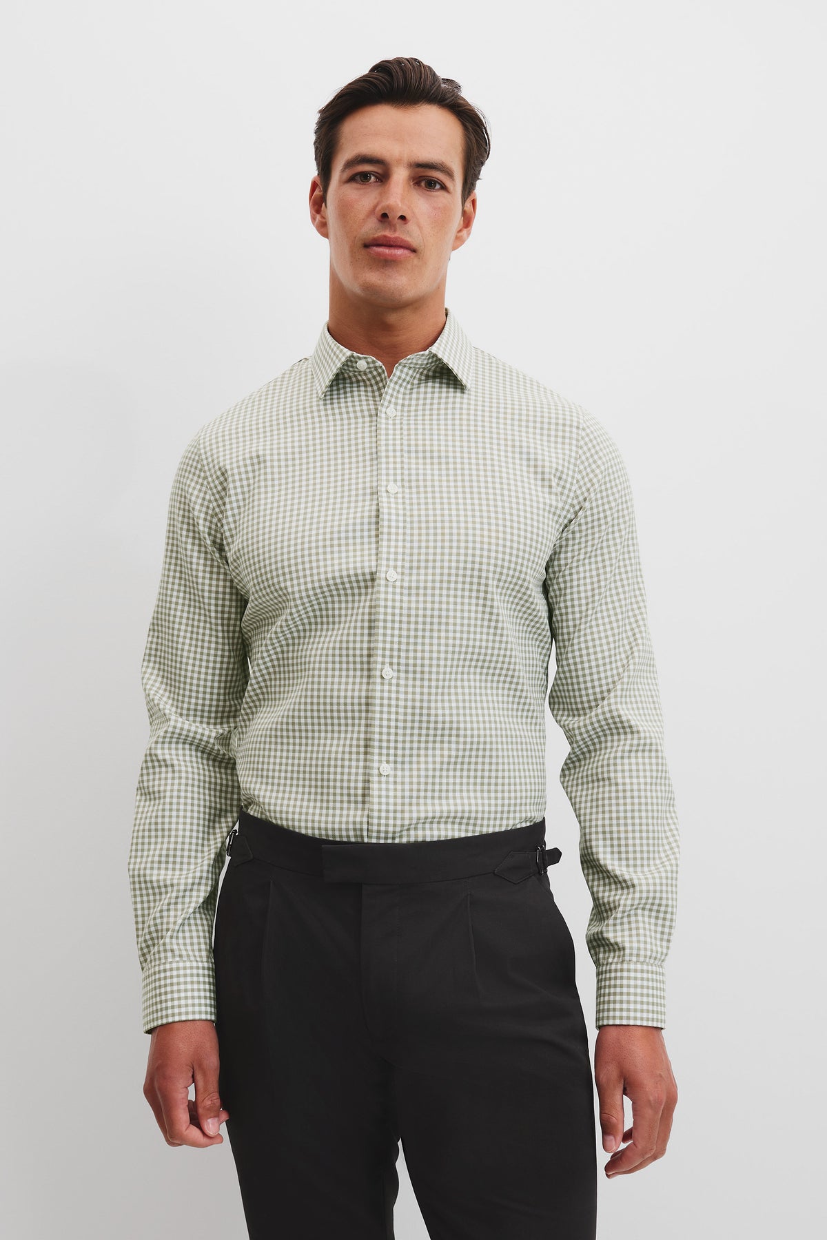 Slim Fit Gingham Travel Shirt