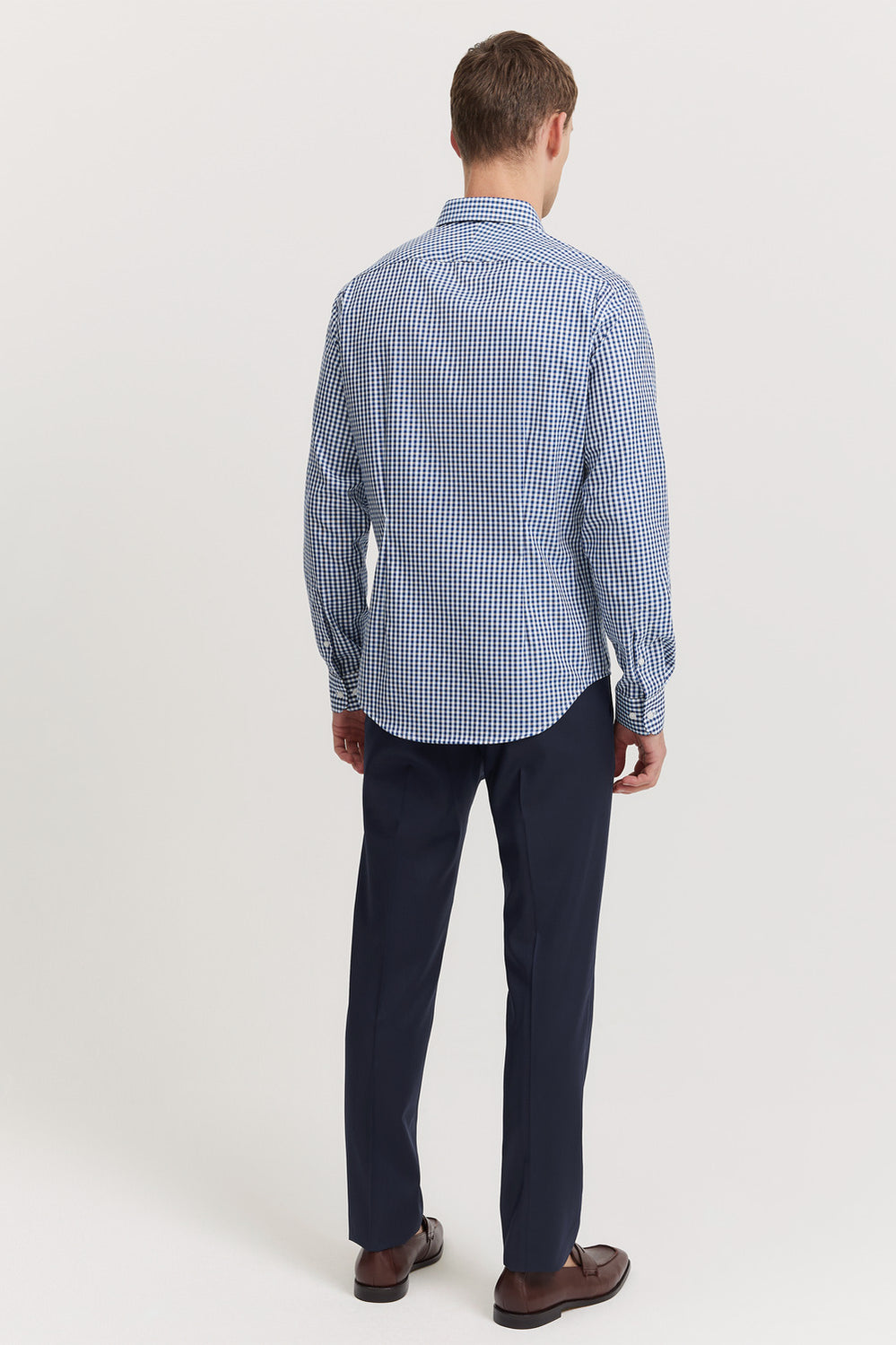 Slim Fit Gingham Travel Shirt