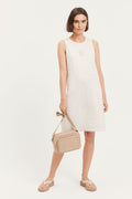 Cotton Cr Logo Stripe Tank Dress