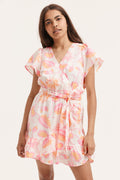 Teen Floral Wrap Dress
