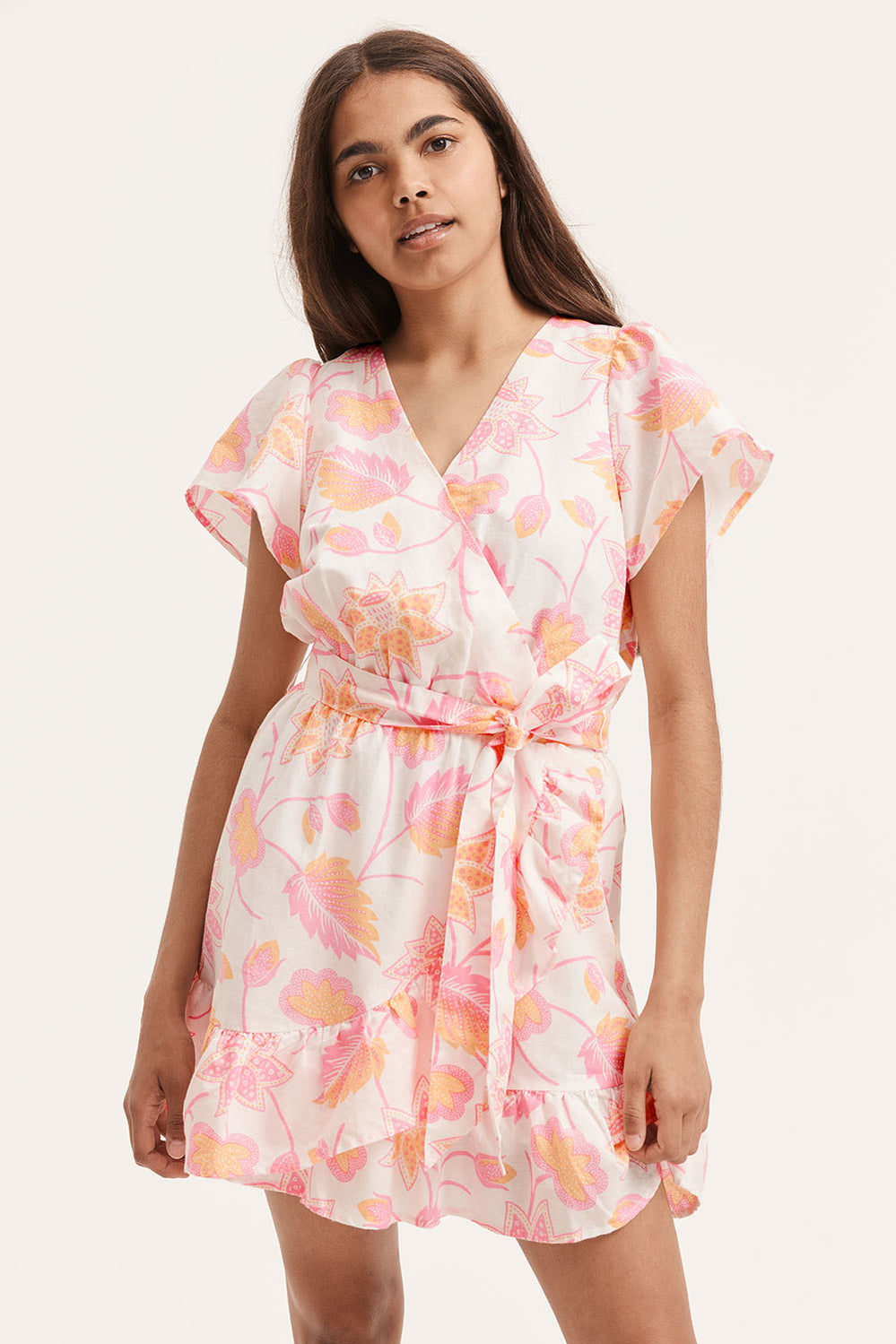 Teen Floral Wrap Dress