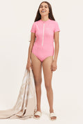 Teen Nylon Logo Animal Swimsuit