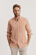 Regular Fit Linen Stripe Shirt