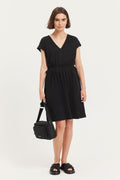 Tie Waist Linen Dress