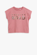 Cotton Logo Sequin T-Shirt