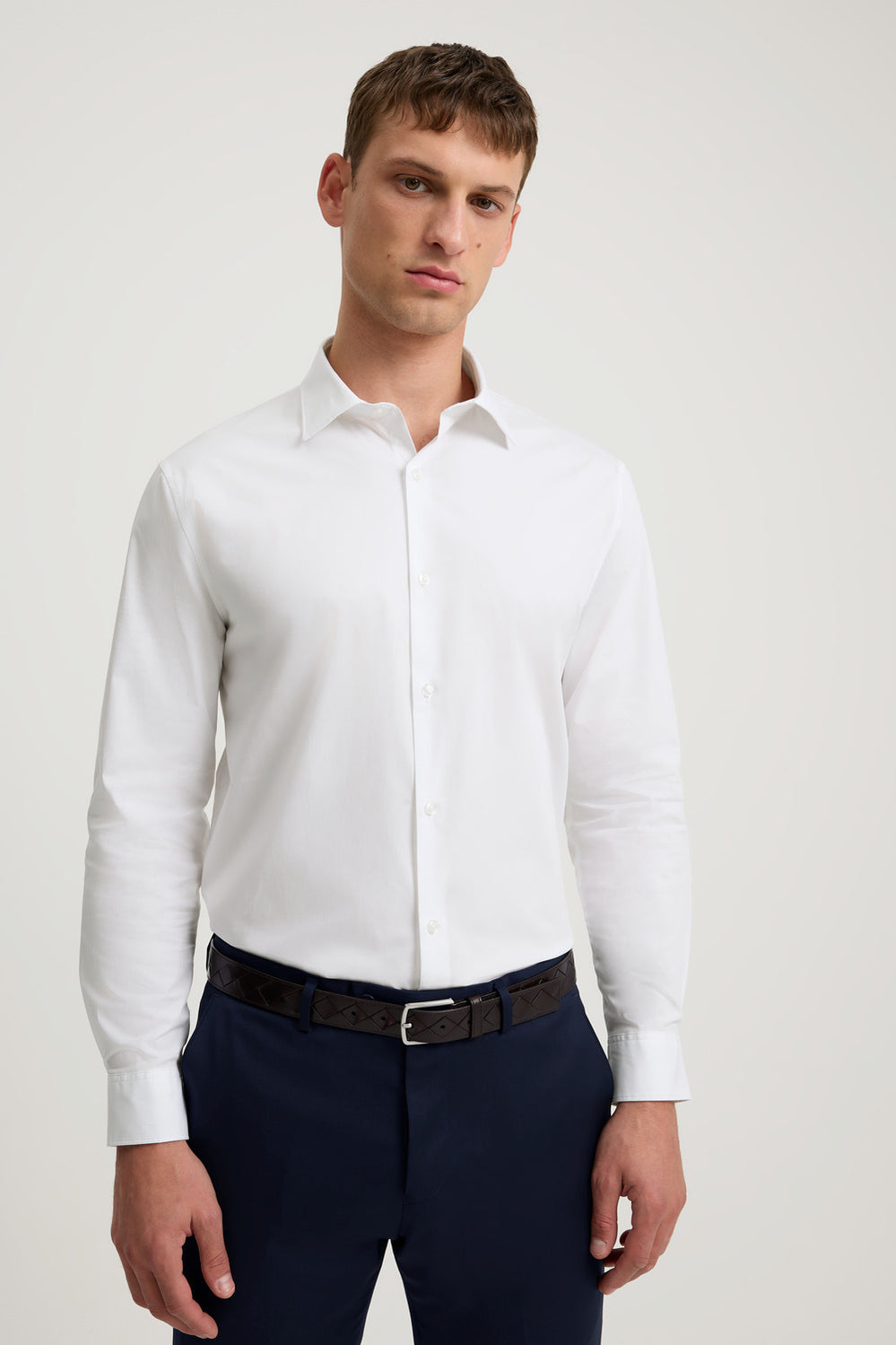 Tailored Fit Poplin Stretch Shirt