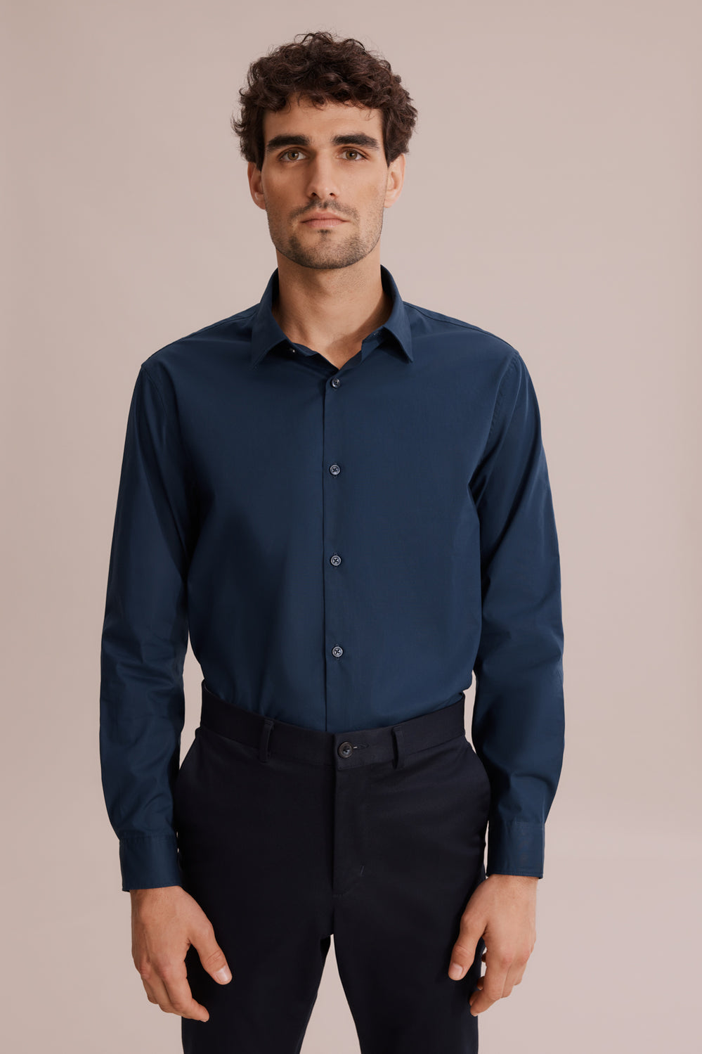 Tailored Fit Poplin Stretch Shirt