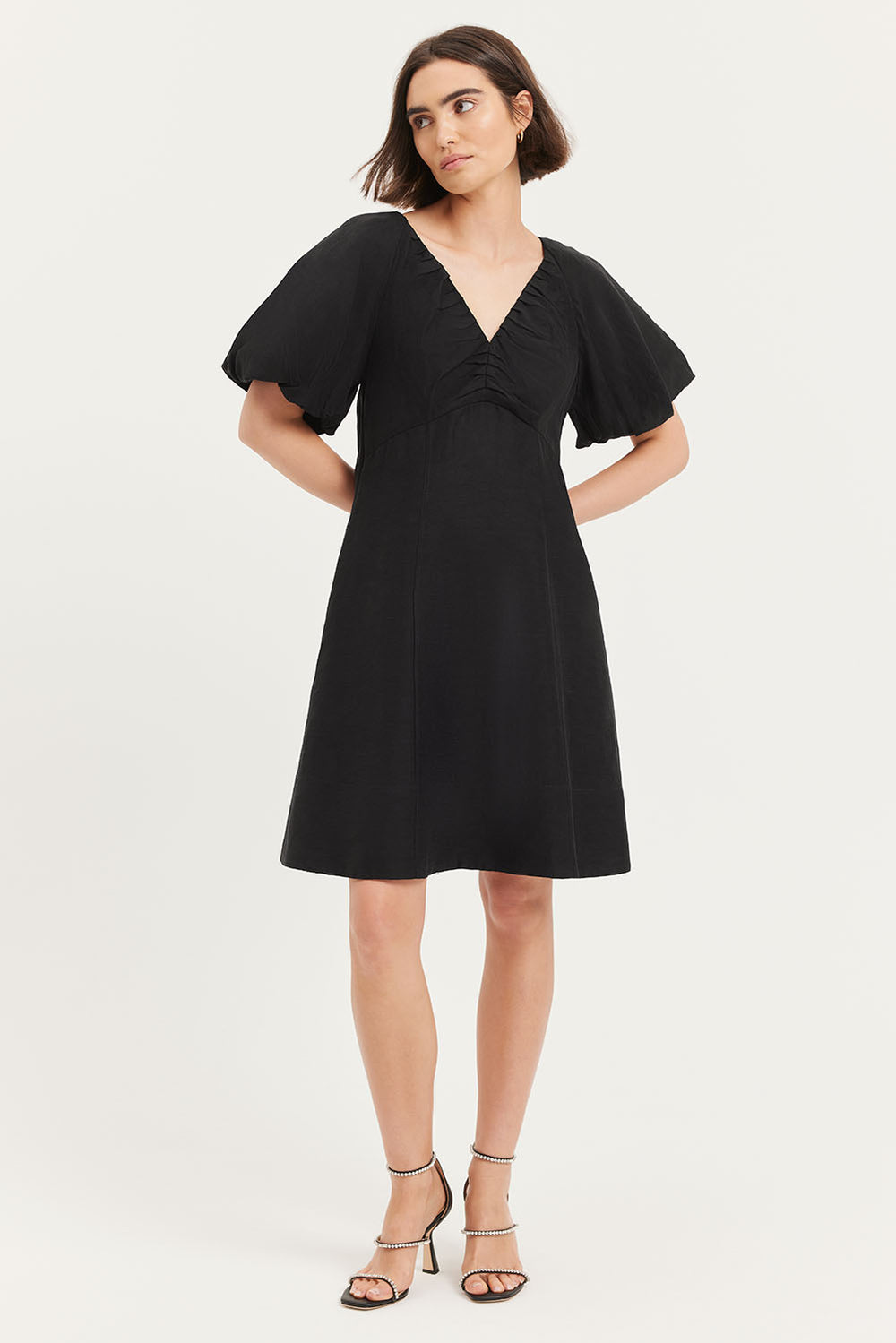 Blouson Sleeve Mini Dress