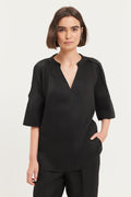 Short Sleeve Fluid Popover