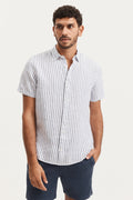 Regular Fit Linen Stripe Shirt