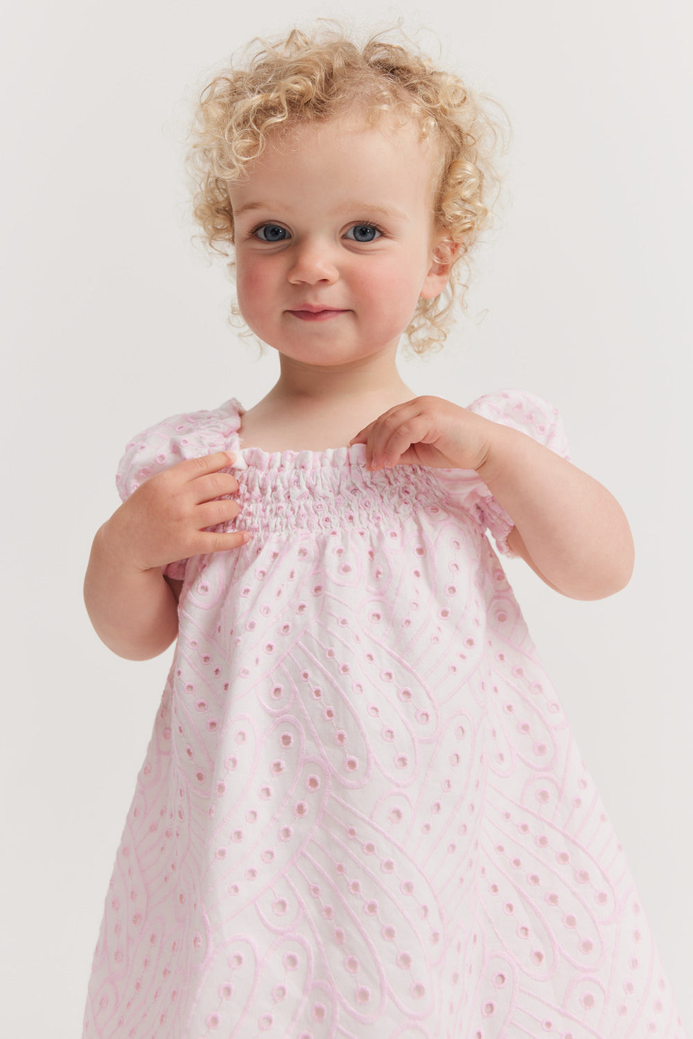 Embroidered Frill Dress