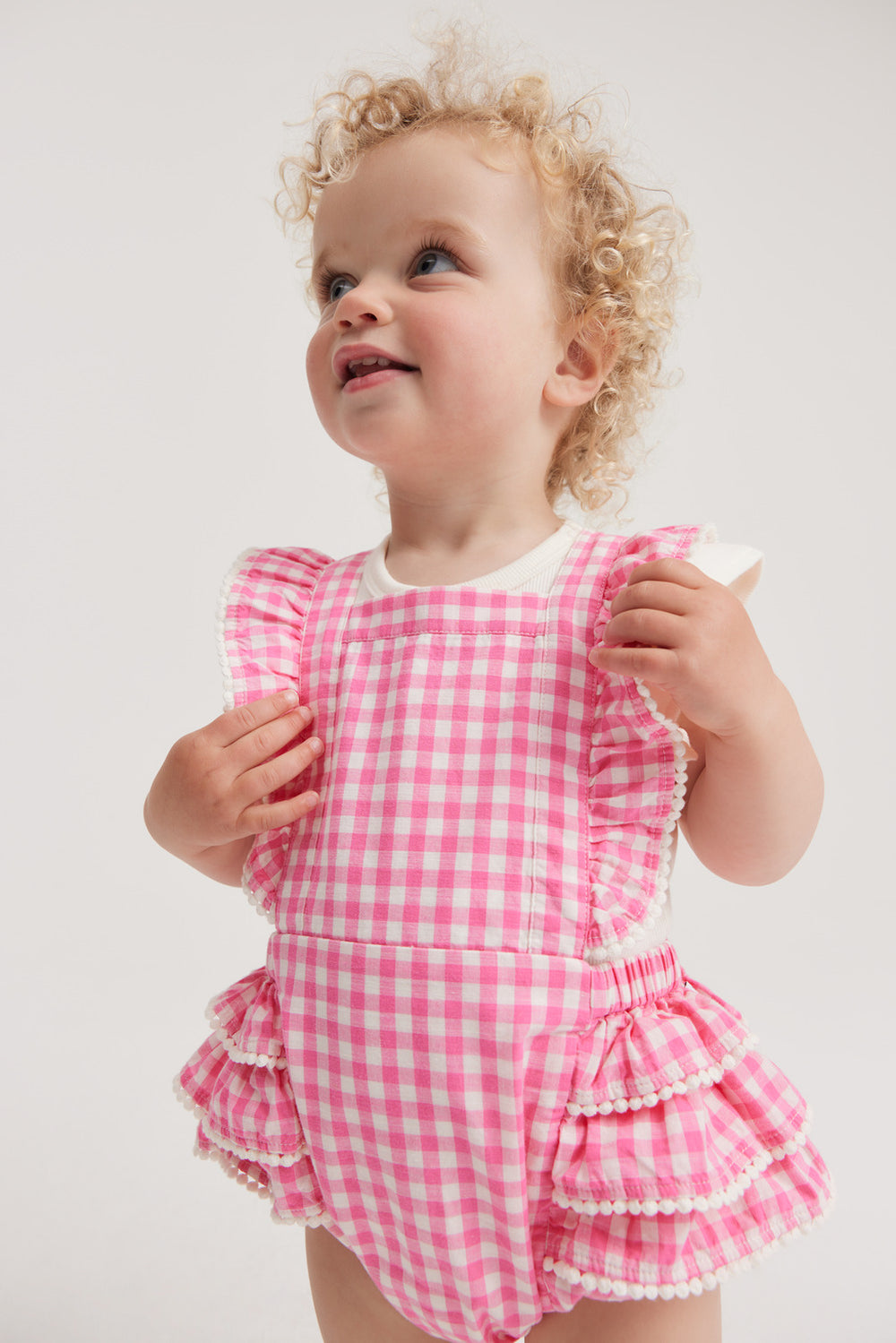 Gingham Frill Bodysuit