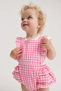 Gingham Frill Bodysuit