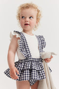 Gingham Strap Skort