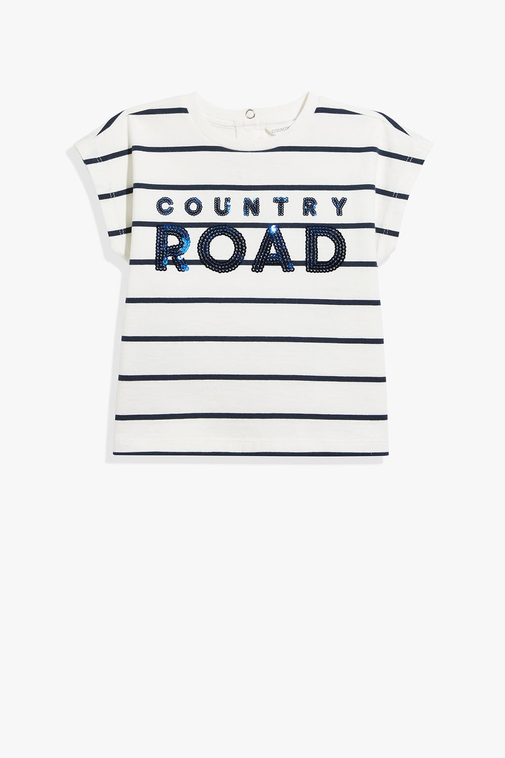 Cotton Logo Sequin T-Shirt