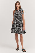 Print Halter Mini Dress