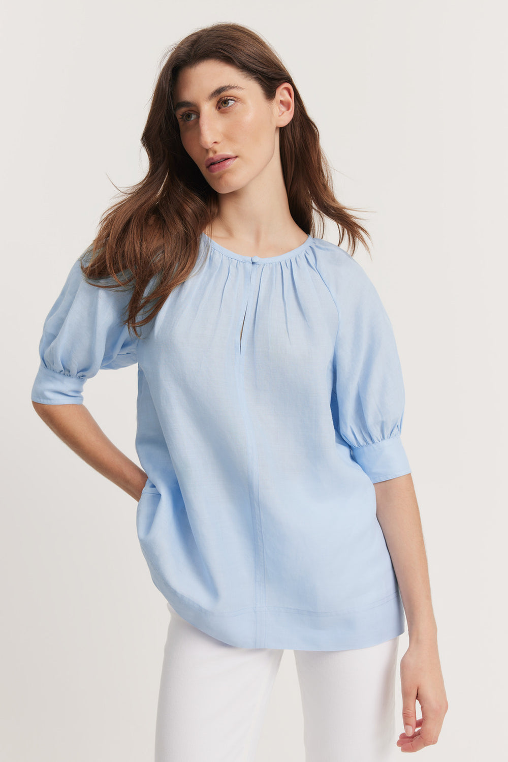 Gathered Neck Shirt