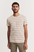 Multi Stripe Pima Cotton Crew T-Shirt