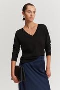Australian Merino Wool V-Neck Knit