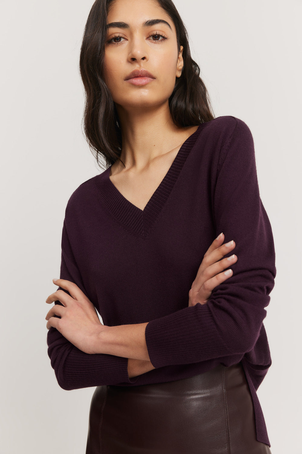 Australian Merino Wool V-Neck Knit