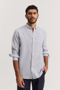 Regular Fit Linen Stripe Shirt