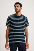 Twin Stripe Cotton T-Shirt
