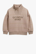Cotton Logo Half Zip Sweat