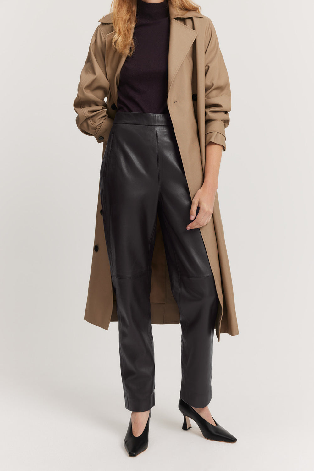 Leather Straight Pant