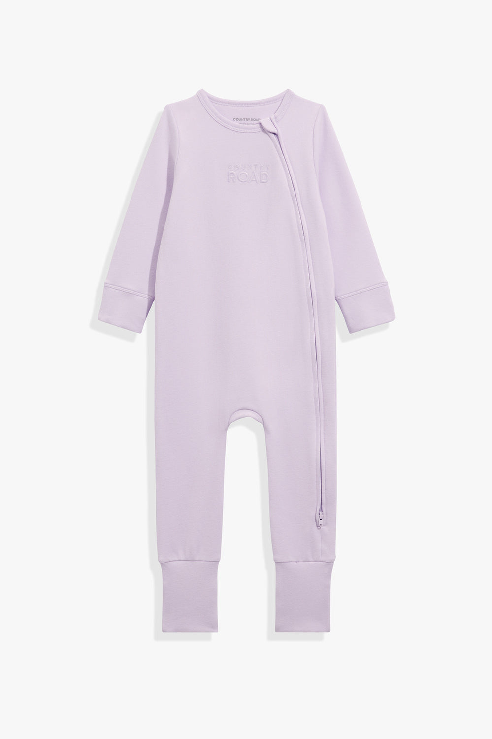 Organically Grown Cotton Blend Logo Zip Jumpsuit
