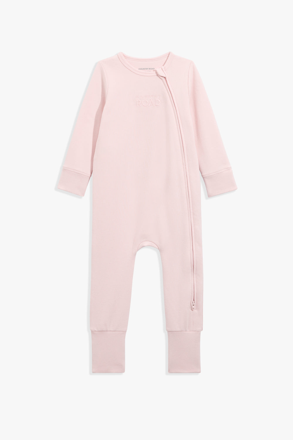Organically Grown Cotton Blend Logo Zip Jumpsuit
